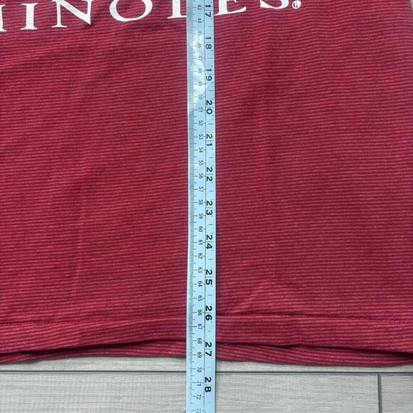 VTG 90s Florida State Seminoles T-Shirt Red Striped Tennessee River USA Made M - Picture 5 of 6